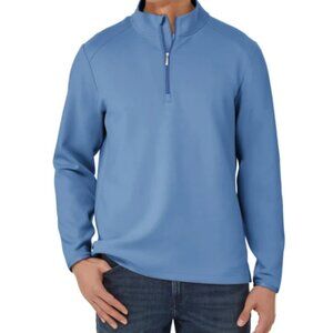 Kirkland Signature Men's Half Zip Long Sleeve Sweater Blue Size L